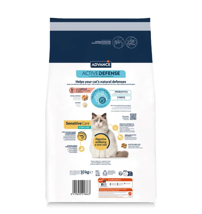 10 Kg Advance Cat Sensitive Sterilized Salmón
