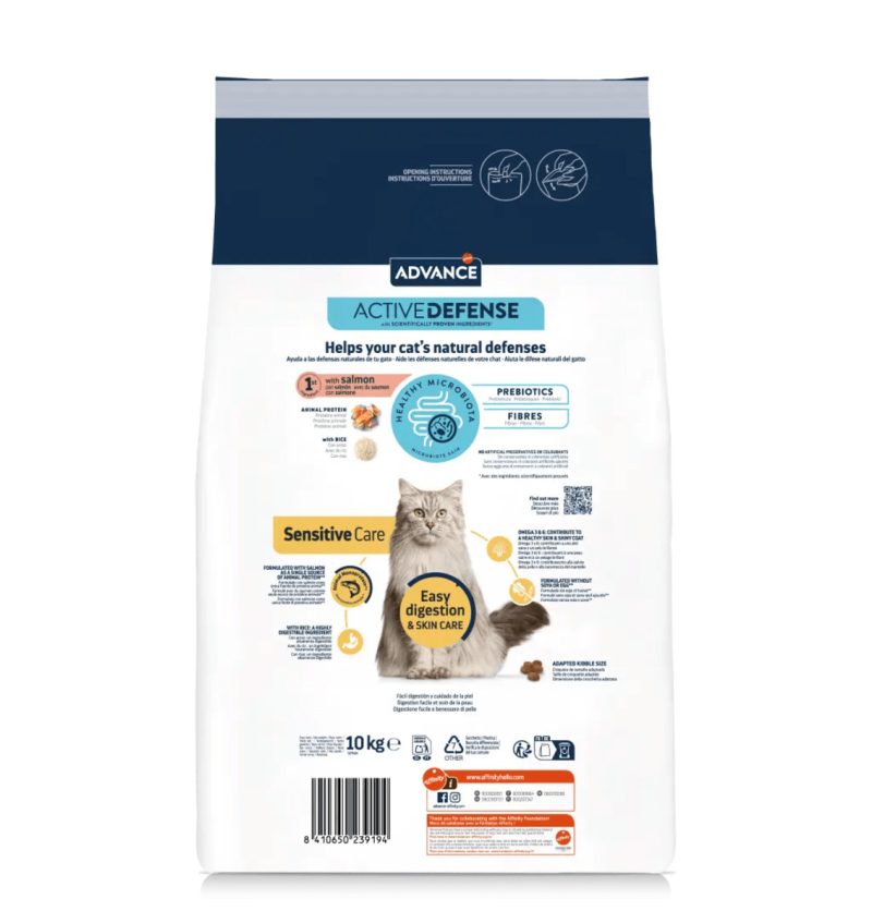10 kg Advance Sensitive Salmon&Rice Gatos