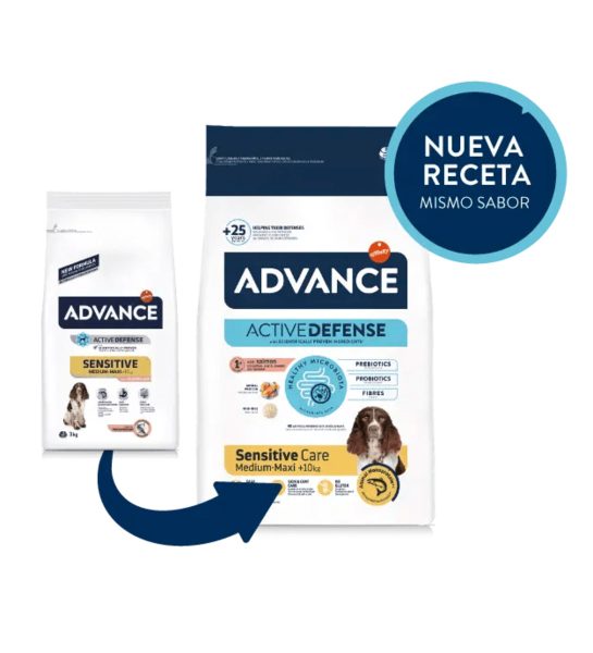 12 kg Advance Sensitive Lachs mittelgroße und große Hunde