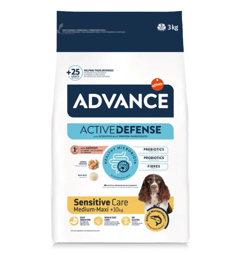 12 kg Advance Sensitive Salmón perros medianos y grandes