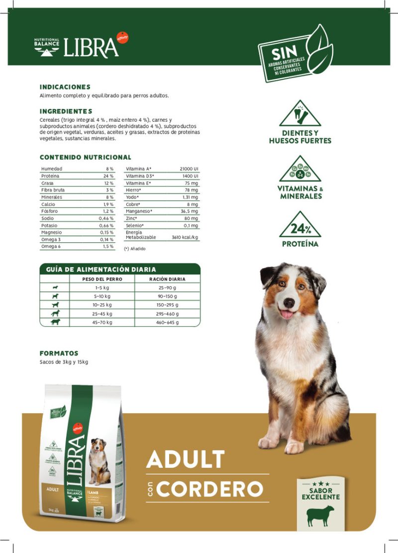 14 Kg Libra Dog Cordero Affinity
