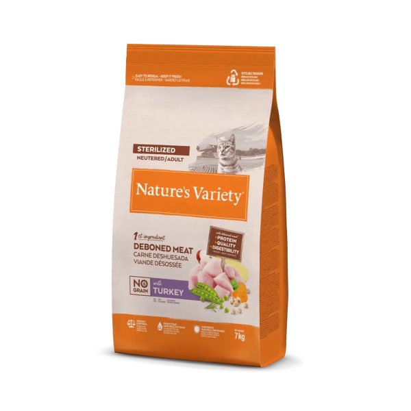 7 Kg Nature’ s Variety Kat Gesteriliseerd Kalkoen NG