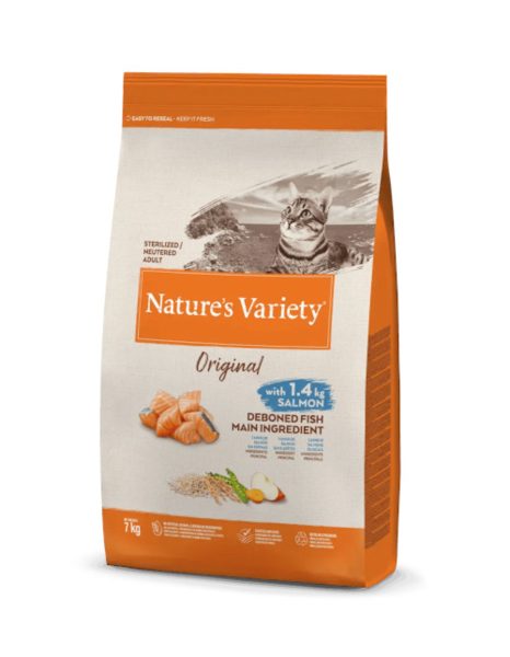 7 Kg Nature’ s Variety Origineel Kat Gesteriliseerd Zalm
