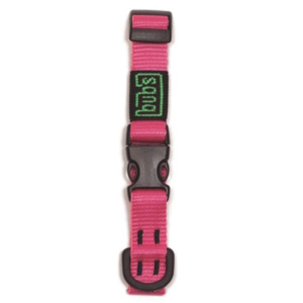Colar Bub's Fechamento Rápido Rosa Largura 20mm Comprimento Ajustável 25-36cm