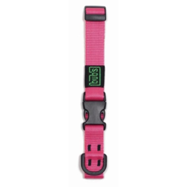 Colar Bub's Fechamento Rápido Rosa Largura 25mm Comprimento Ajustável 34-53cm