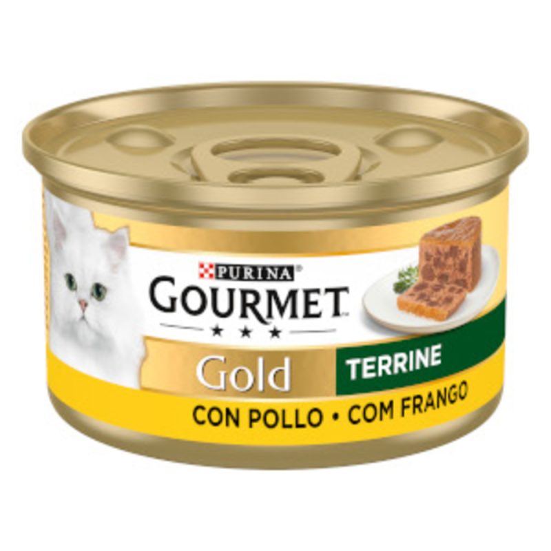 Caja de 24 Unidades Gourmet Gold Terrine Pollo, 85 g