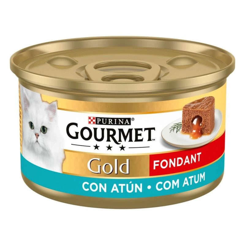 Caja de 24 unidades Lata Gourmet Gold Fondant Atún para gatos, 85 g