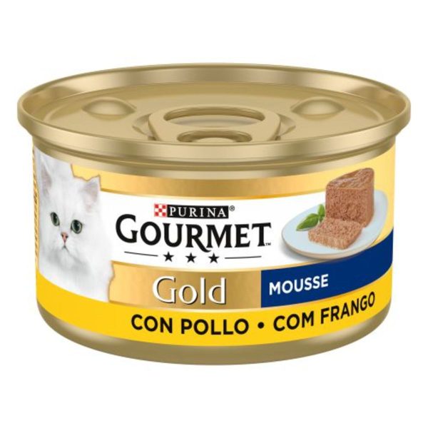 Doos van 24 eenheden Blik Gourmet Gold Kip Mousse voor katten 85 g