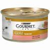 Dose mit 24 Einheiten Gourmet Gold Terrine Lachs für Katzen 85 g