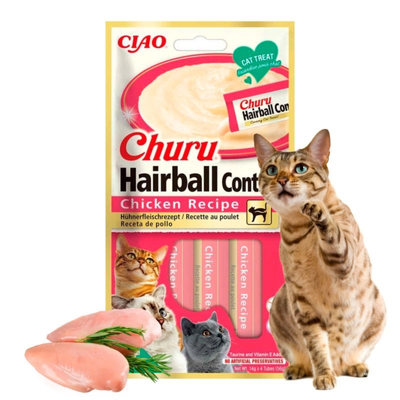 Churu Hairball receta de pollo – Caja 12 unidades