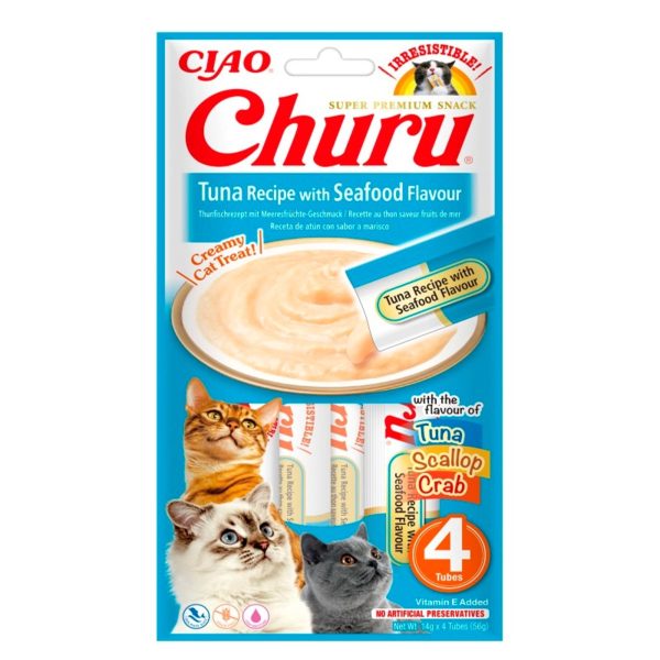 Churu Recept van tonijn met zeevruchten – Doos 12 eenheden