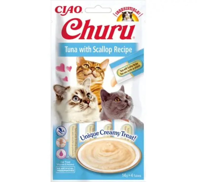 Churu Receta de atún con vieira – Caja 12 unidades