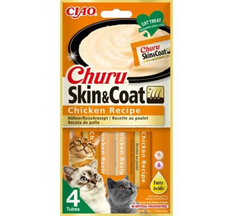 Churu Skin&Coat receta de pollo – Caja 12 unidades