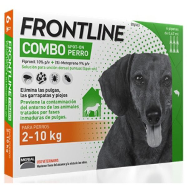 Frontline Combo Hund von 2-10 kg 6 Pipetten