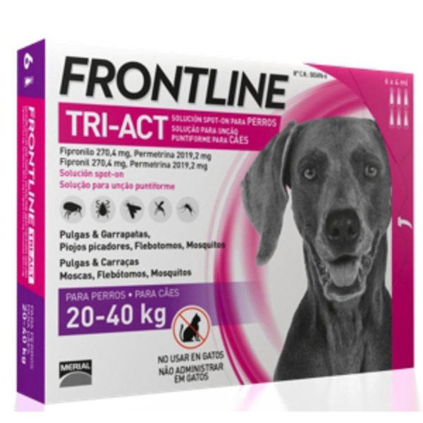 Frontline Tri Act 20-40 kg 6 Pipetten