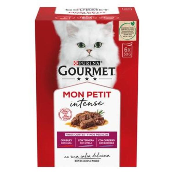 Gourmet Mon Petit Selec. Vlees. Pack 48 stuks. 8 dozen x 6 zakjes van 50 g