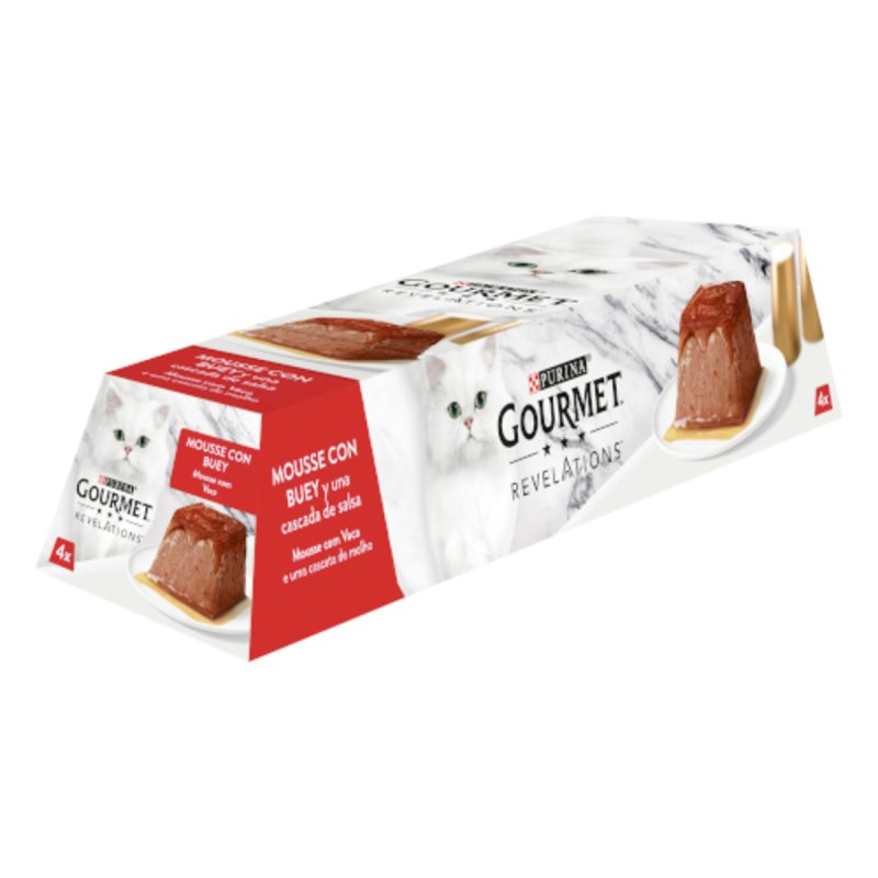 Gourmet Revelation Mousse Buey, 4×57 g.