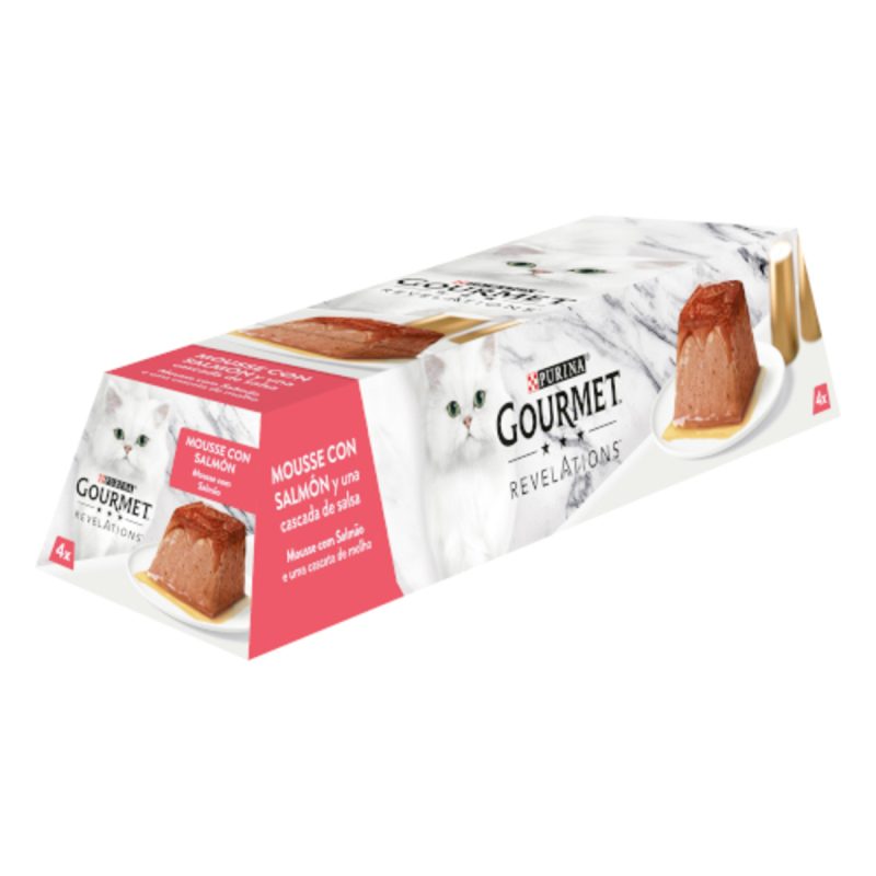 Gourmet Revelation Mousse Salmón, 4×57 g.