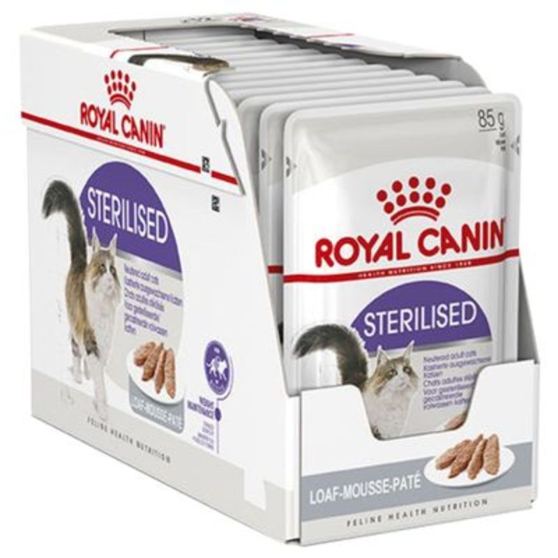 Royal Canin Sterilised (Loaf-Pate) – Caja 12×85 g
