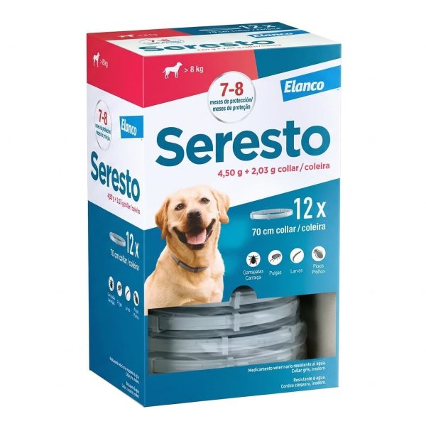 12 x Seresto Halsband Hunde +8kg Klinische Verpackung