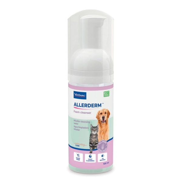 Virbac Allerderm 100 ml Pulitore schiuma per cani e gatti