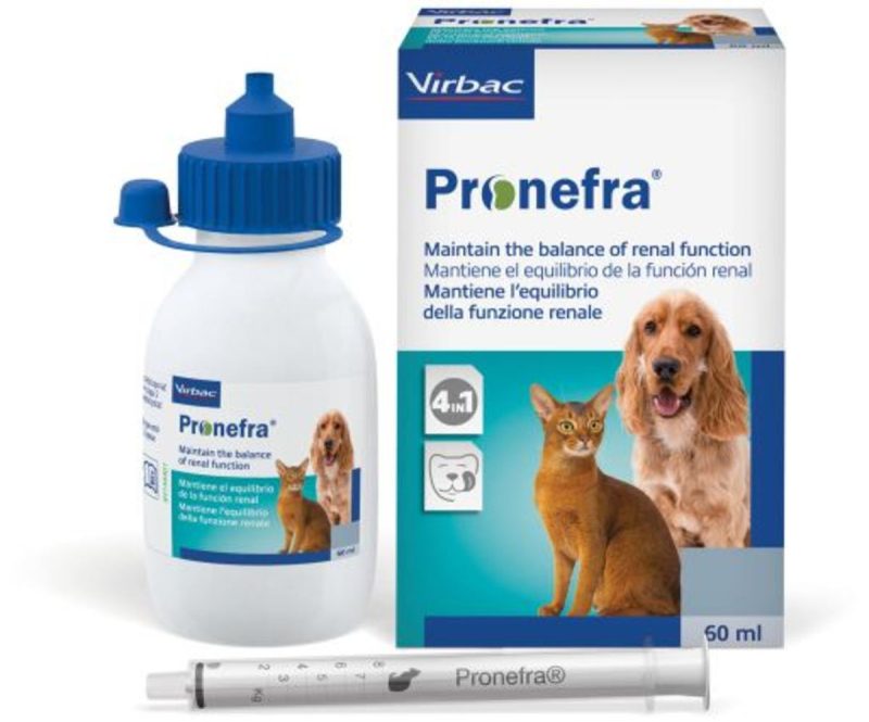Virbac Pronefra para Problemas Renales en Perros y Gatos, 60 ml