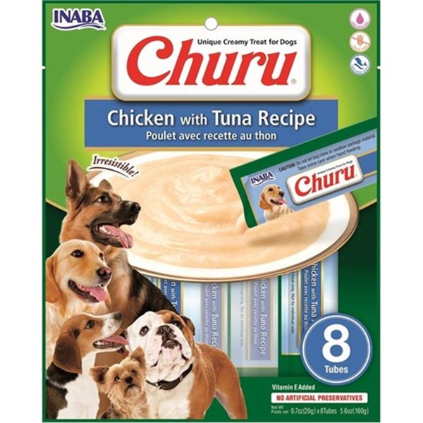 Churu Dog Rezept mit Huhn und Thunfisch 8 Stück