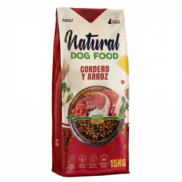 15 kg Naturfutter Hundefutter Lamm und Reis + Rind