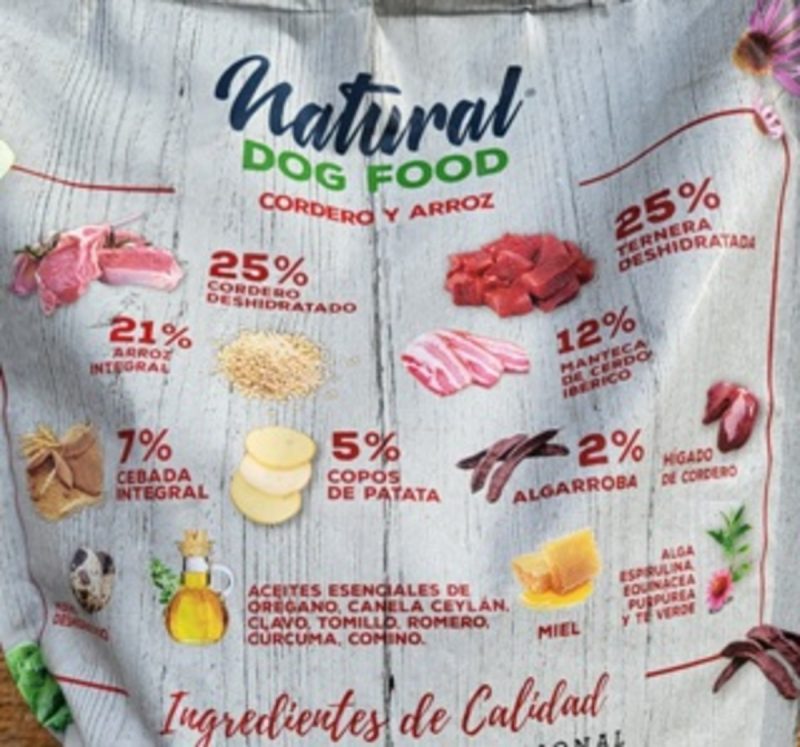 Natural Dog Food Cordero y Ternera, Alimento para perros, 15kg