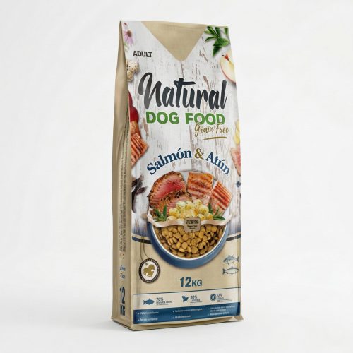 12 kg Pienso Natural Dog Food sin grano salmón y atún