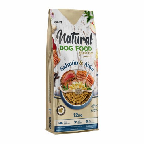 12 kg Pienso Natural Dog Food sin grano salmón y atún