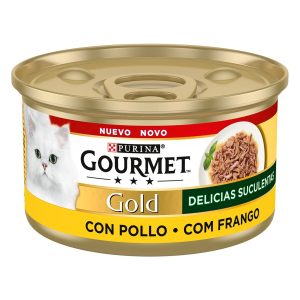 Caja 24u Gourmet® Gold DELICIAS SUCULENTAS con Pollo85gr.(0,66€/lata)