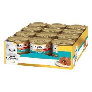 Caja de 24 unidades Lata Gourmet Gold Fondant Atún para gatos, 85 g