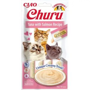 Churu Receta de atún con salmón – Caja 12 unidades