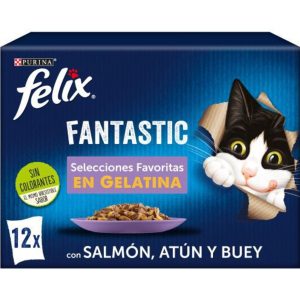PURINA® FELIX® Fantastic Selecciones Favoritas en Gelatina 6x(12x85gr)