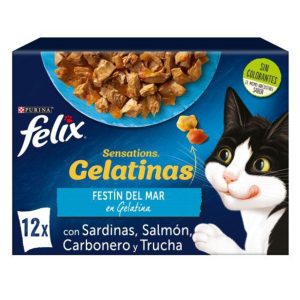PURINA® FELIX® Sensations Festín del Mar en Gelatina 6x(12x85gr) (5,50€/pack)