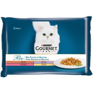 PURINA® GOURMET® Perle Finas Láminas en Gelatina Surtido (4x85gr)