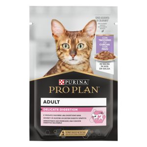 PURINA® PRO PLAN®  Gato DELICATE Pavo en Salsa(26x85gr)