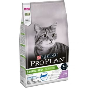 PURINA® PRO PLAN®  Gato Esterilizado 7+ con LONGEVIS Pavo 1,5k.