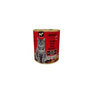 Rokus Cat Food carneiro alimento úmido em pedaços para gatos lata 410 g
